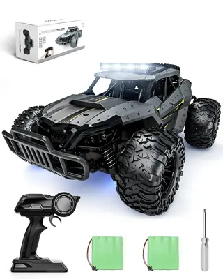 Tecnock Remote Control Car, 1:16 Scale 20 Km/h Fast Adult RC Car, 2.4GHz Off-road RC Truck Toys with LED Front Lights and Rec...