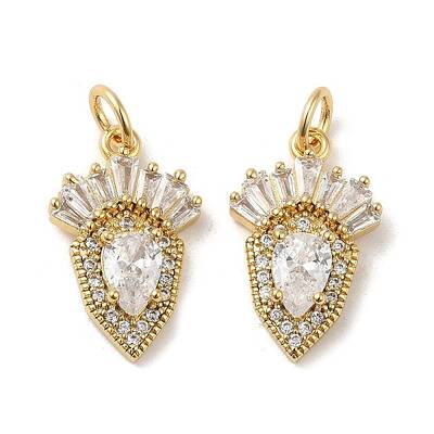Rack Plating Brass Pave Cubic Zirconia Pendants