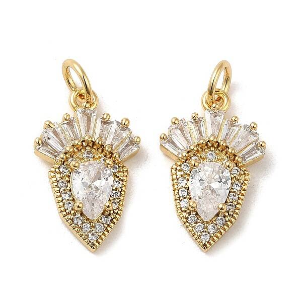 Rack Plating Brass Pave Cubic Zirconia Pendants