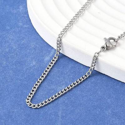 Tarnish Resistant 304 Stainless Steel Curb Chain Necklaces