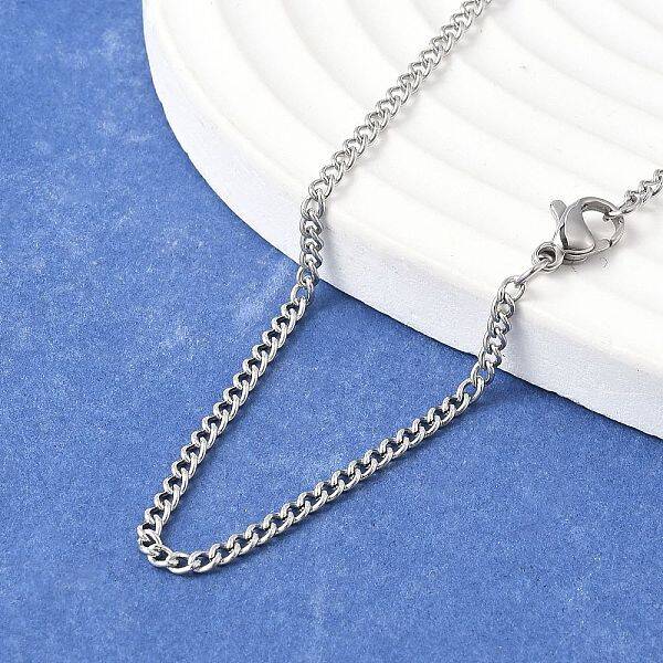 Tarnish Resistant 304 Stainless Steel Curb Chain Necklaces