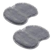 Silicone Shower Foot Scrubber Mat,Back & Feet Cleaning Pad,Shower Massage Soft Bristles Exfoliating Scrubber Brush,Wall Mount...