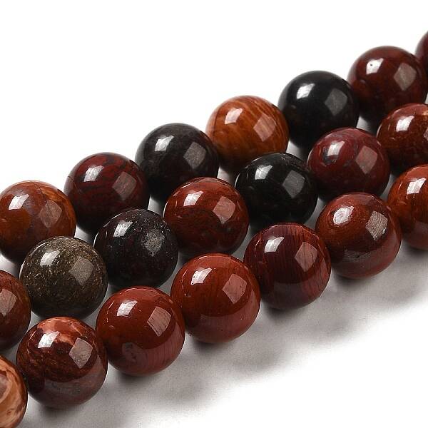 Natural Red Snakeskin Jasper Beads Strands