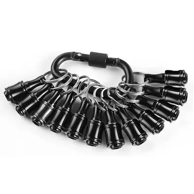 KPKL Portable Bit Holder Key Chain, 6/12pcs 1/4 Inch Hex Shank Screwdriver Bit Clip for Impact Driver Drill Bit Extension Nu...