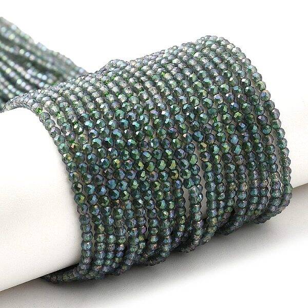 Electroplate Transparent Glass Beads Strands