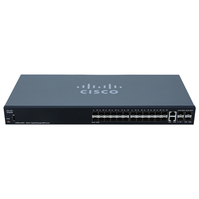 Cisco SG350-28SFP | Small Business 350 Series 24 x SFP Ports 10/100/1000Base-T + 2 x Ports Copper Combo SFP + 2 x Ports SFP L...