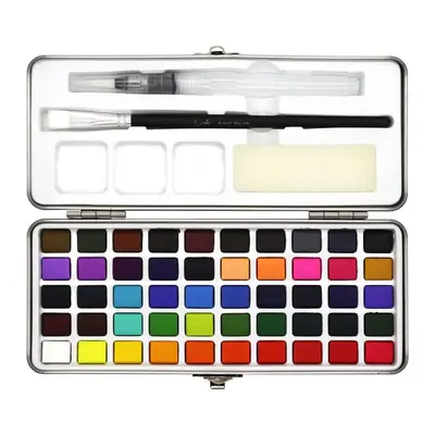 Portable 50 Color Watercolor Paint Set, Travel Watercolor Set Brushes And Other Tools For Painting, Art Supplies For Artists,...