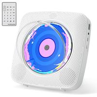 CD Player Portable : CD Players for Home Bluetooth 1800mAh Rechargeable Desktop Wall CD Player with Speakers with Dust Cover ...