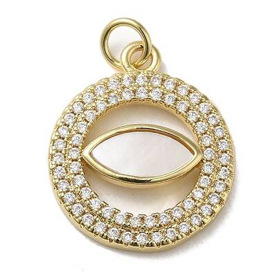 Brass Micro Pave Cubic Zirconia Pendants