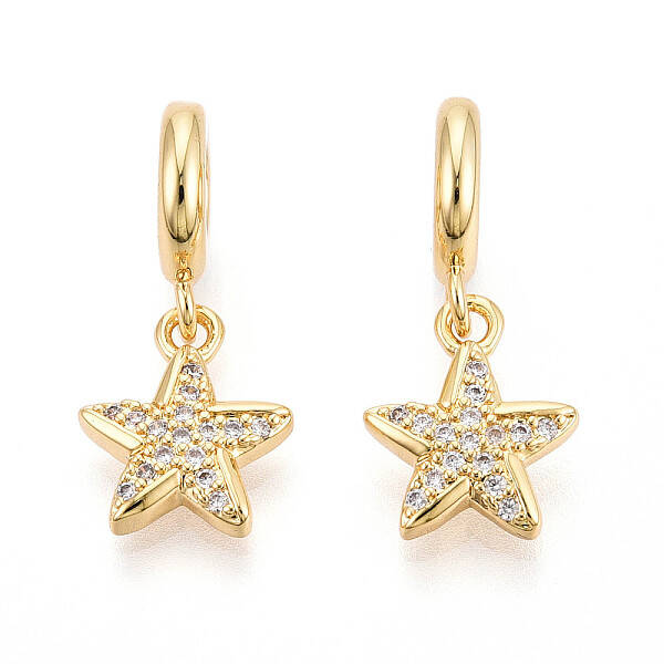 Brass Micro Pave Cubic Zirconia Pendants
