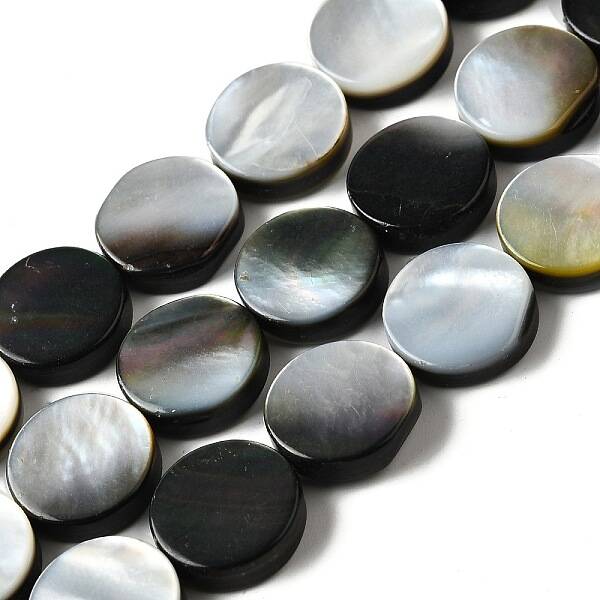 Natural Black Lip Shell Beads Strands
