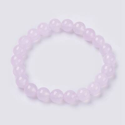 Natural Jade Beaded Stretch Bracelet