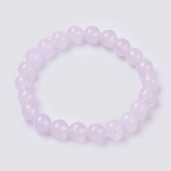 Natural Jade Beaded Stretch Bracelet