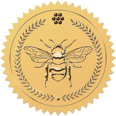 Self Adhesive Gold Foil Embossed Stickers