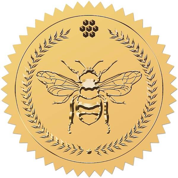 Self Adhesive Gold Foil Embossed Stickers