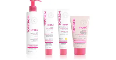 Topicrem Hydra+ Box set for dehydrated and dry skin 4 pieces