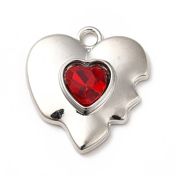 Rack Plating Alloy Pendants with Glass