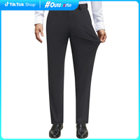 ELENCOCO Stretch Dress Pants No Iron Golf Pants Expandable Waist Flat Front Business Casual Pants Menswear Trouser Underwear ...