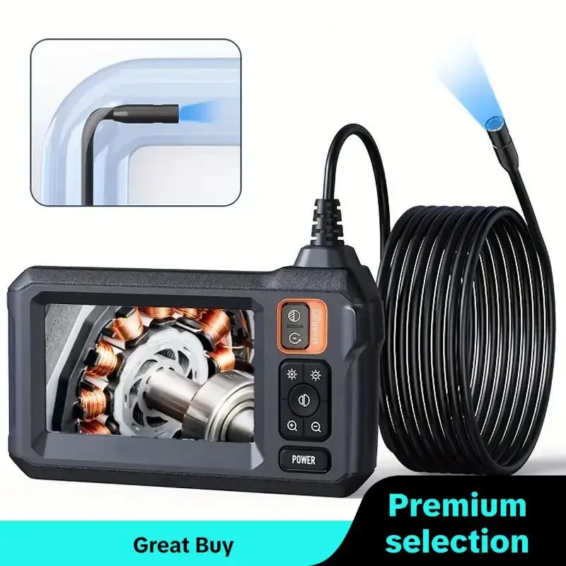 Industrial Endoscope Camera, Car Accessories, 4.3 Inch IPS LCD Screen Endoscope Camera, IP67 Waterproof Snake Camera with 8...