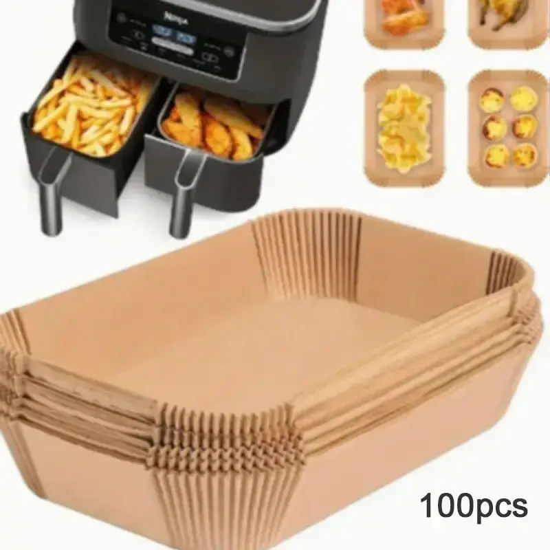 Disposable Air Fryer Liner, Household Bundle Kitchen Accessories Non-stick Parchment Paper, Rectangle Liner Cookware for Air ...