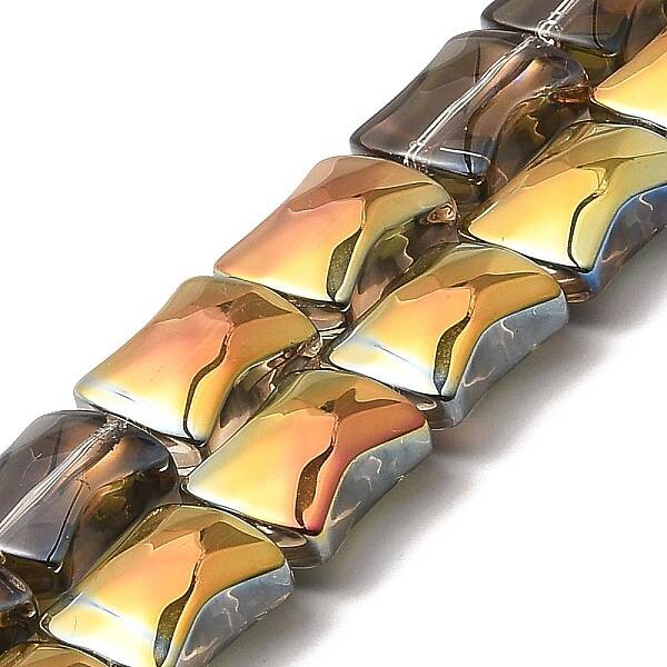 Transparent Electroplate Glass Beads Strands