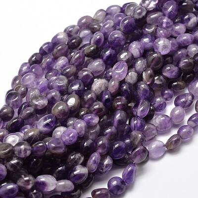 Natural Amethyst Nuggets Beads Strands