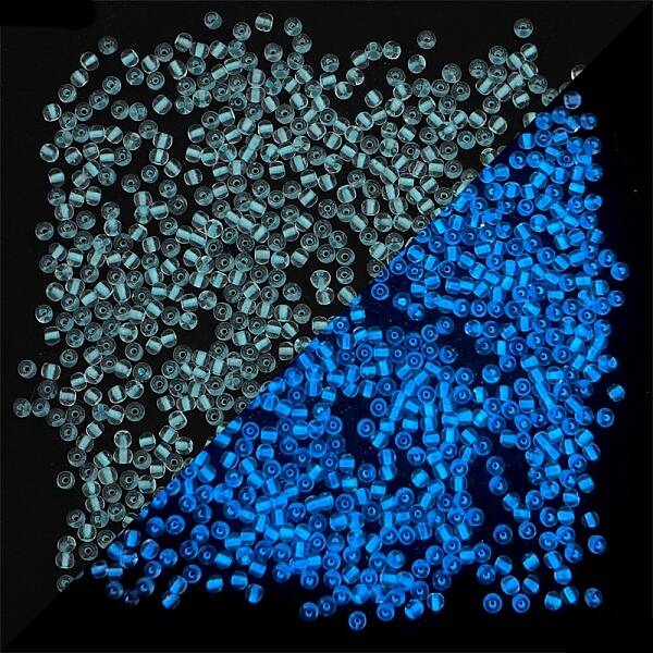Glow in the Dark Luminous Transparent Glass Round Seed Beads