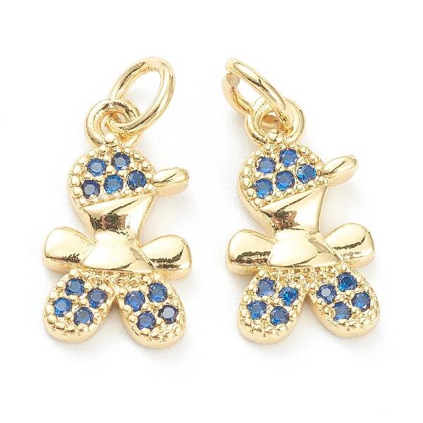 Brass Micro Pave Cubic Zirconia Pendants