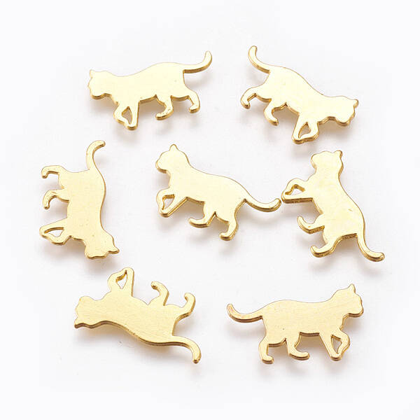 Alloy Kitten Cabochons