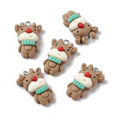 Christmas Theme Opaque Resin Pendants