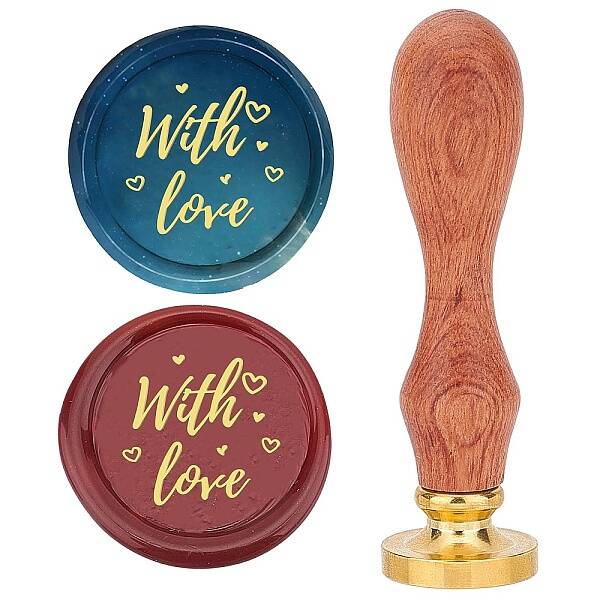 Brass Wax Seal Stamps with Wood Handle