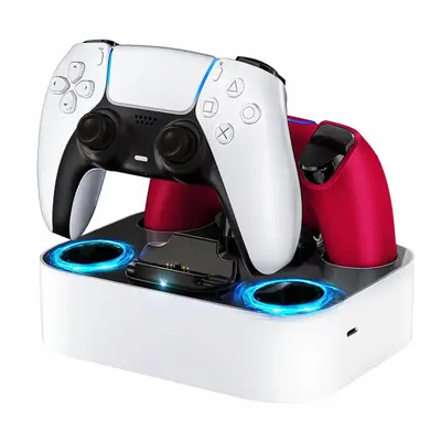 PS5 Controller Charging Station, Controller Charger with Safety Chip Protection, Games Controller Charger for PS5 Controller ...
