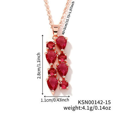 Brass Cubic Zirconia Long Tassel Pendant Necklaces for Fashionable Statement Style
