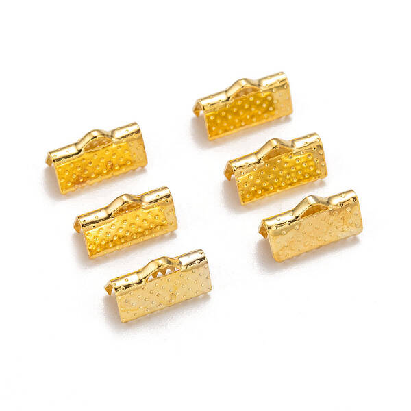 Iron Ribbon Crimp Ends