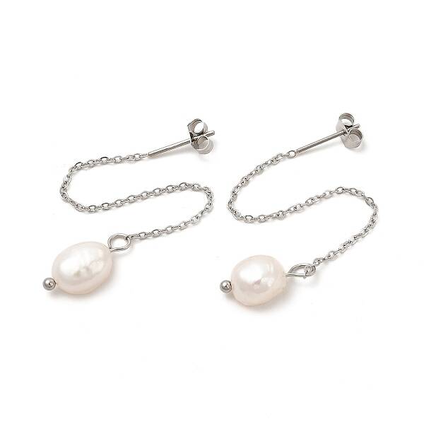Natural Pearl Beaded Ear Thread