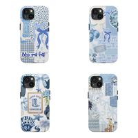 Megan Moroney Am I Okay, Bless Your Heart Blue Coquette Cowgirl Phone Case, Durable Protection Case Iphone 16 15 14 13 12 11 ...