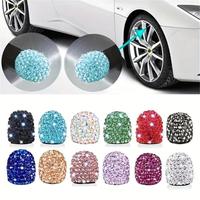 Shiny Rhinestone Decor Car Tire Valve Cap, Fashionable Dust-proof Car Wheel Cover, Car Accessories for Car Tire Valve Stem, C...