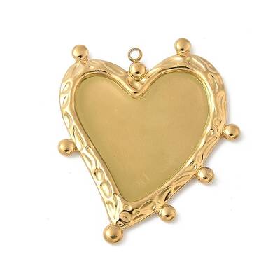 304 Stainless Steel Pendant Cabochon Settings for Enamel