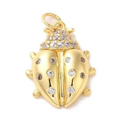 Brass Pink Cubic Zirconia Pendants