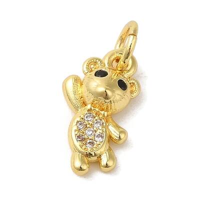 Brass Micro Pave Clear Cubic Zirconia Pendants