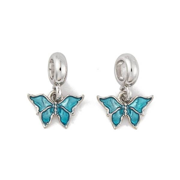 Rack Plating Alloy Enamel European Dangle Charms