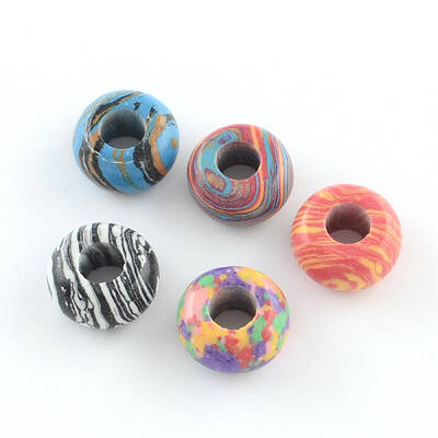 Synthetic Malachite Stone European Beads