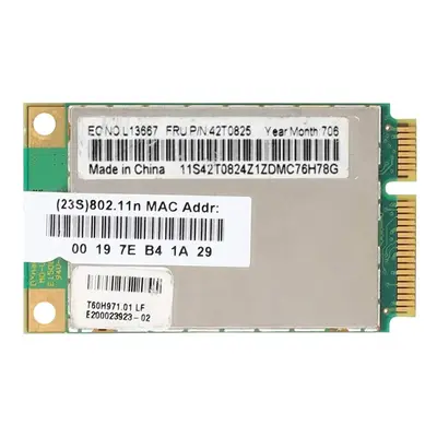 42T0825 IBM Lenovo 802.11a/b/g/n Mini-PCI Express Wireless LAN Card for T61, X61 and T61p