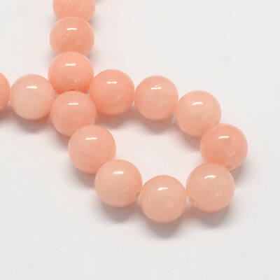 Natural Dyed Yellow Jade Gemstone Bead Strands