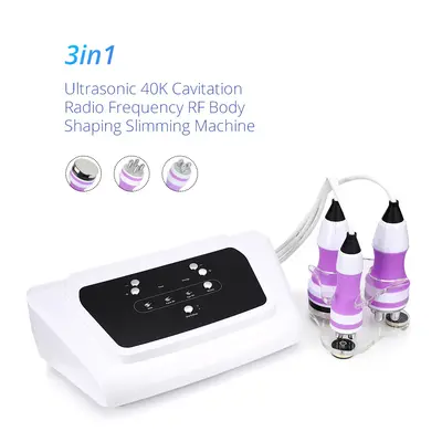 UNOISETION 3 in 1 Ultrasonic Cavitation 40K RF Body Slimming Skin Tightening Machine for Home Use | MS-32J3