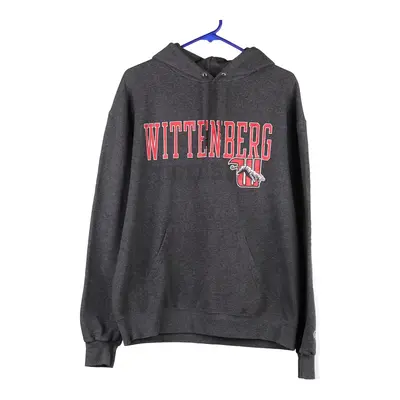 Wittenberg Tigers Champion College Hoodie - Large Grey Cotton Blend