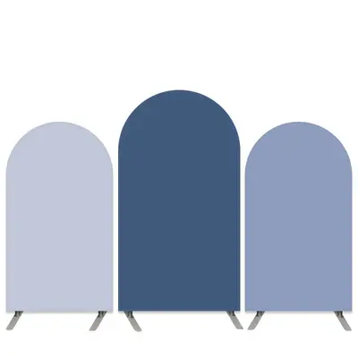 Aperturee Pure Color Navy Blue Double Side Birthday Arch Backdrop Kit | Diy Round Arch Backdrop | Chiara Backdrop Cover | Cus...