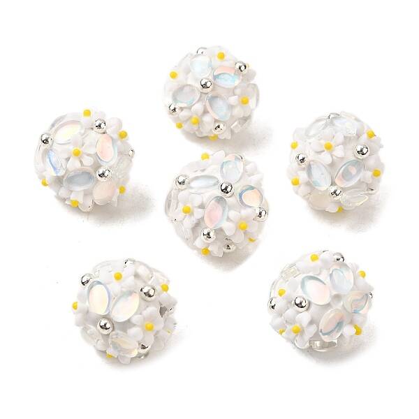 Handmade Polymer Clay Rhinestone Beads