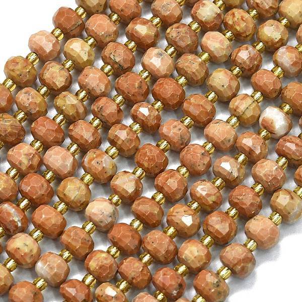 Natural Orange Garnet Beads Strands