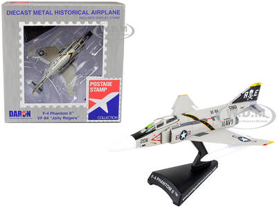 McDonnell Douglas F-4B Phantom II Fighter Aircraft VFA-84 Jolly Rogers United States Navy 1/155 Diecast Model Airplane by Pos...